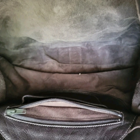 Colleen Cordero Handstudded Messenger Crossbody Brown Leather Shoulder Bag - Picture 8 of 14